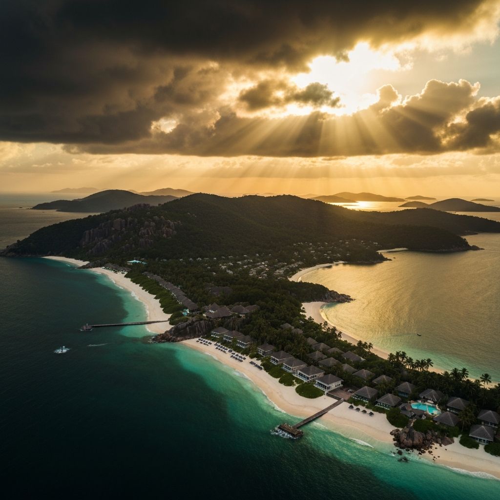 Seychelles aerial view